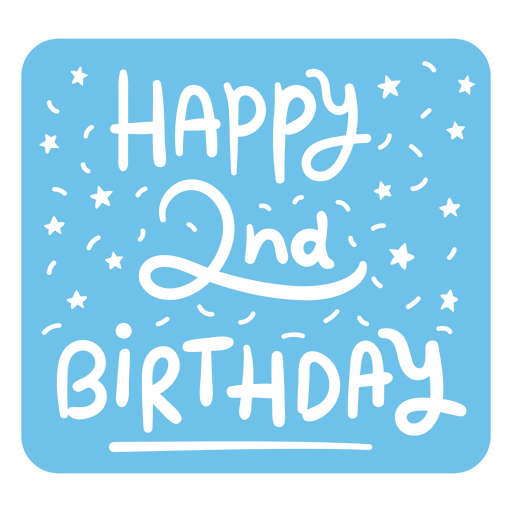2nd Birthday Vector Art PNG Images | Free Download On Pngtree
