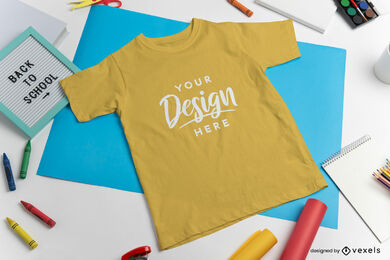 Maqueta de camiseta de regreso a la escuela