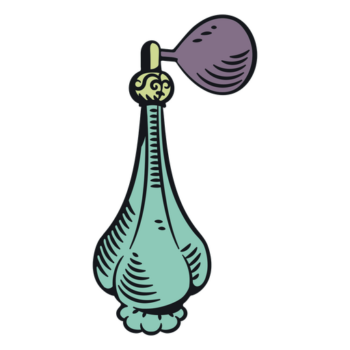 Ilustração antiga de garrafa de perfume Desenho PNG