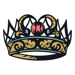 Antiga ilustração de coroa Desenho PNG