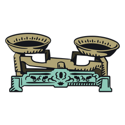 Ilustración de escala antigua Diseño PNG