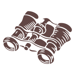 Prismáticos antiguos cortados Diseño PNG