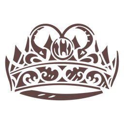 Coroa recortada antiga Desenho PNG