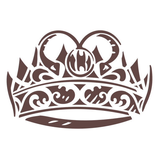 Coroa recortada antiga Desenho PNG