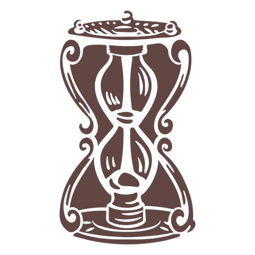 Hourglass cut out antique PNG Design