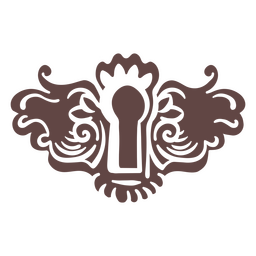 Cerradura de puerta cortada vieja Diseño PNG