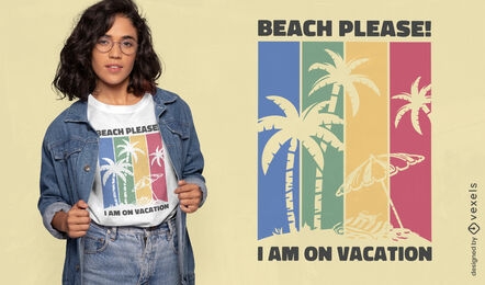 Beach summer vacation t-shirt design