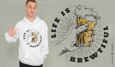 Beer brew quote t-shirt design
