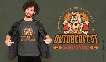 Oktoberfest survivor t-shirt design