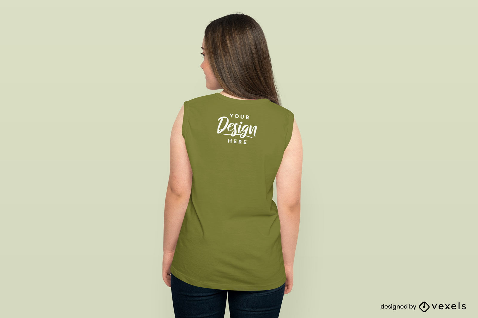 Tanktop-Mockup mit jugendlichem Modell