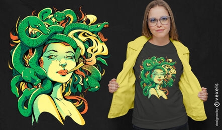 Design de camiseta de Cannabis Medusa