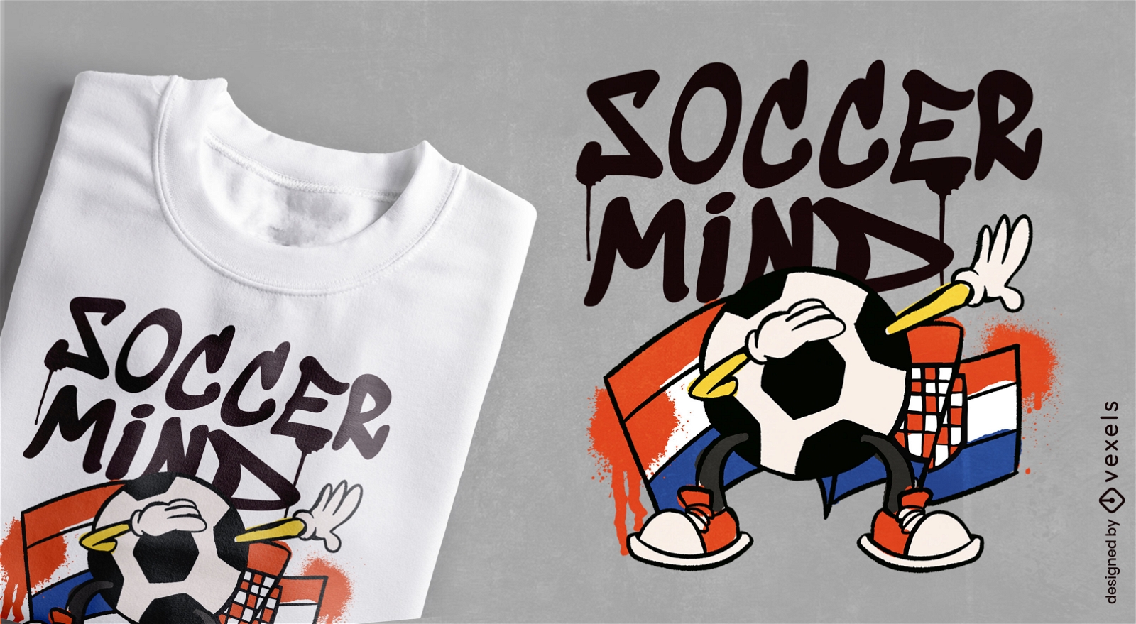 Abtupfendes Fußball-Kroatien-T-Shirt-Design