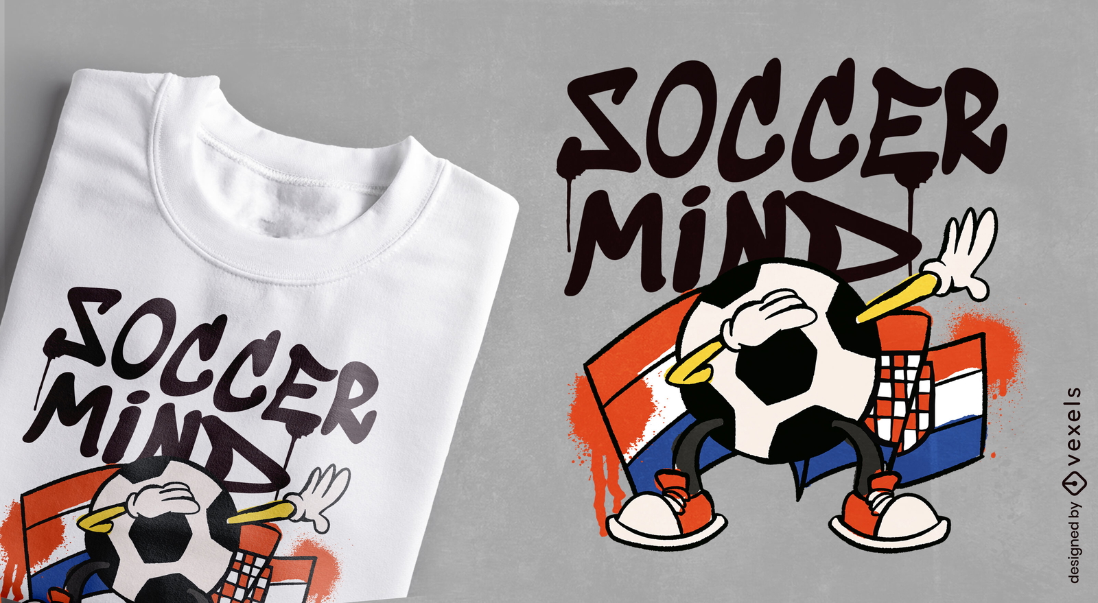 Dabbing design de t-shirt da Croácia bola de futebol