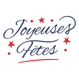 Happy holidays in a french quote PNG Design