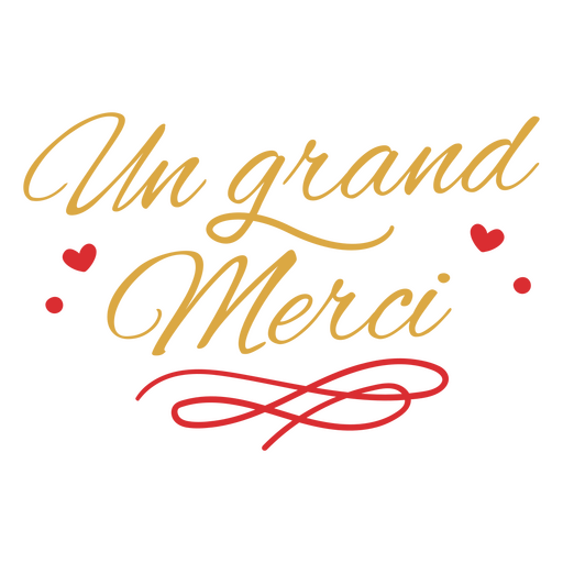Thank you very much in a french quote PNG Design