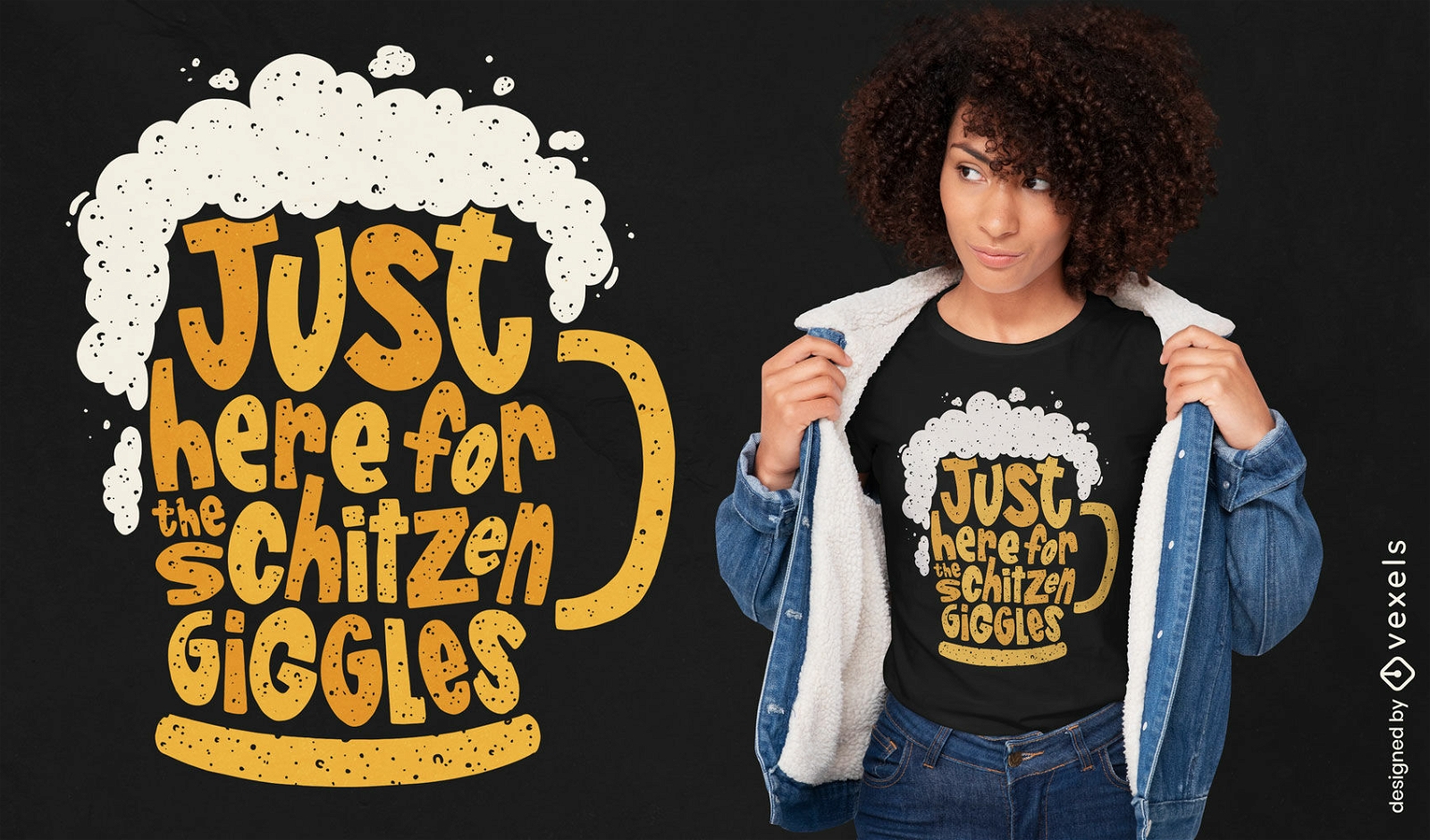 Bierkrug alkoholisches Getr?nk T-Shirt-Design