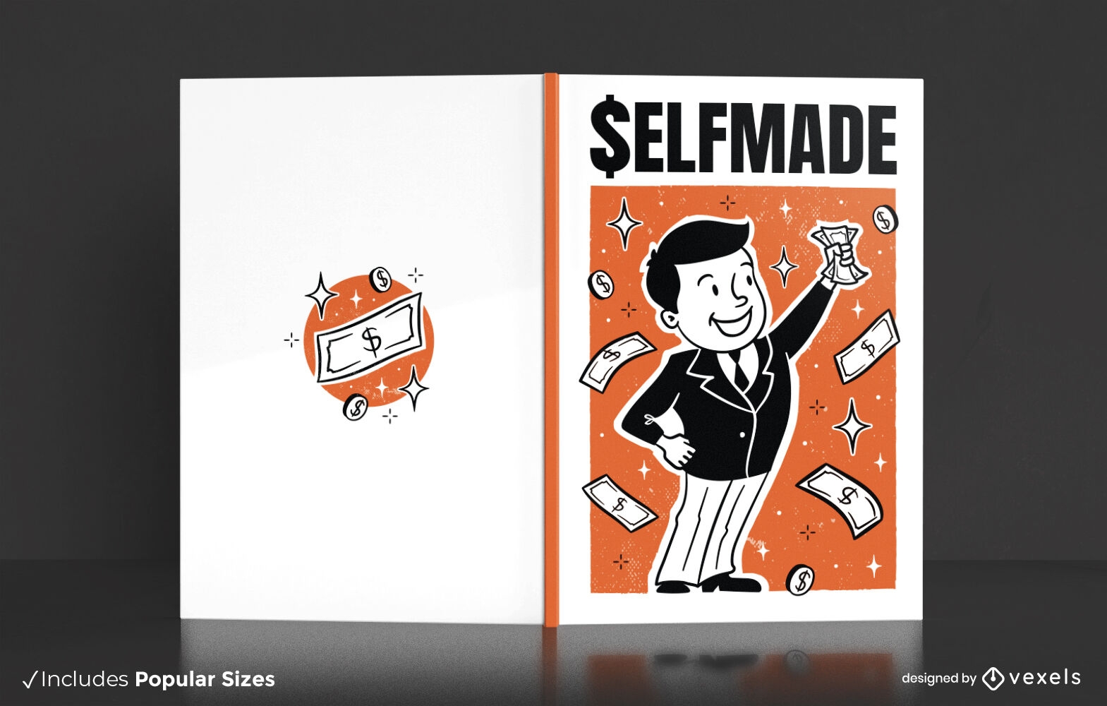 Design de capa de livro de finanças selfmade