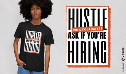 Hustle finances quote t-shirt design