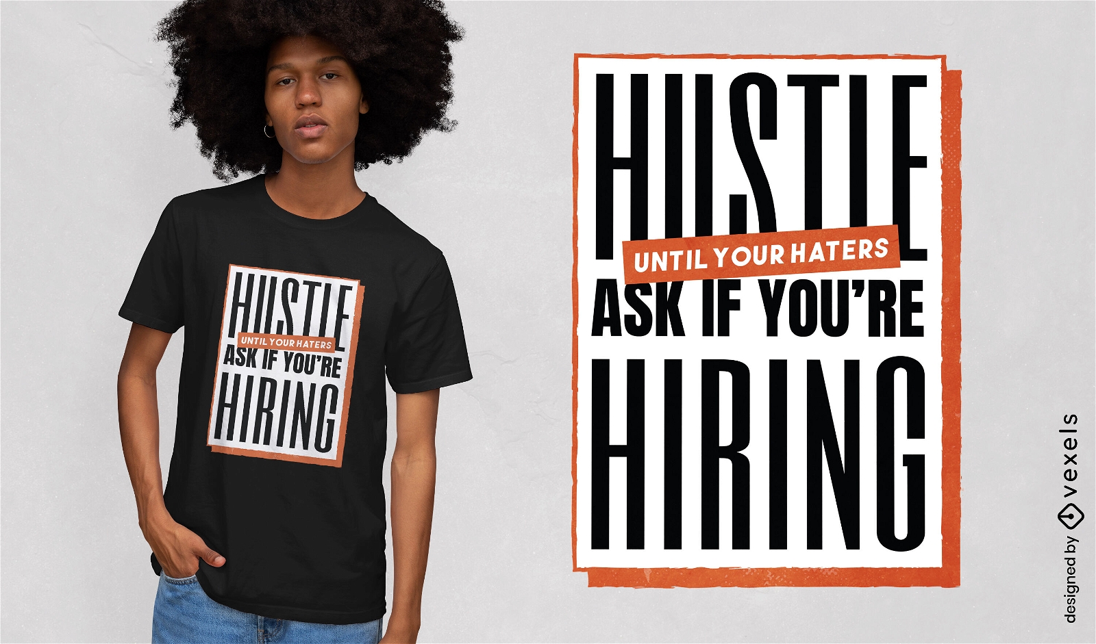 Design de camiseta com citação de finanças Hustle