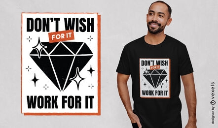 Diseño de camiseta de cotización de finanzas de trabajo