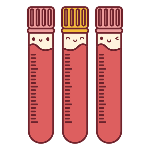 Instrumentos de análisis de sangre coloridos Diseño PNG