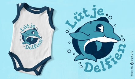 Cute baby dolphin animal t-shirt design