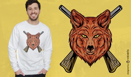 Coyote animal hunting t-shirt design