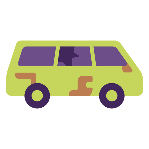 Minibus-Flachbild PNG-Design