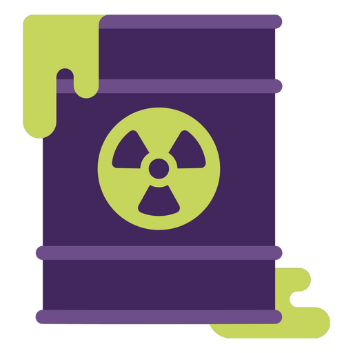 Radioactive substance flat image PNG Design