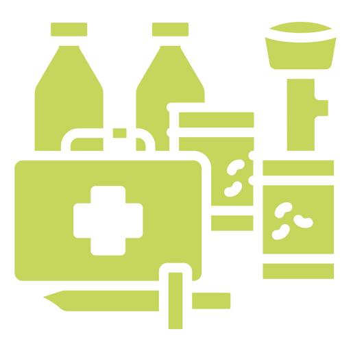 First aid kit green icon PNG Design