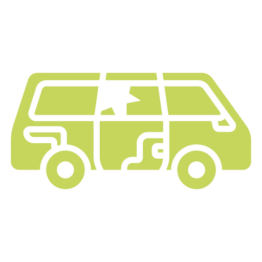 Minibús icono verde Diseño PNG