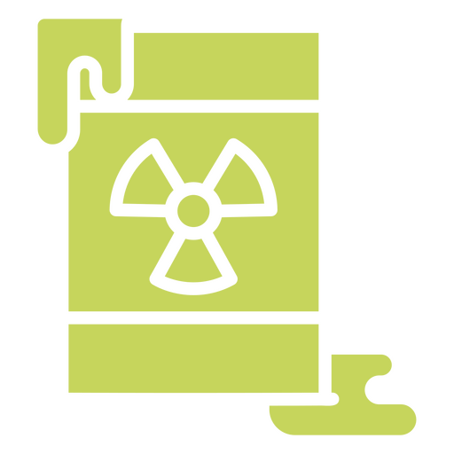 Icono de sustancia radiactiva verde Diseño PNG