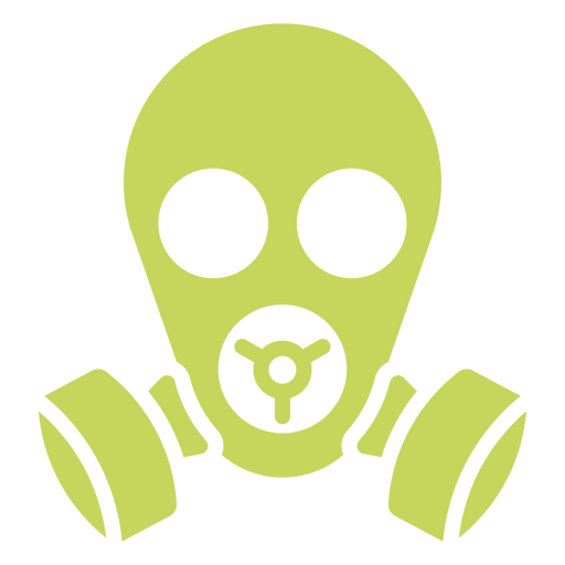 Gas mask green flat icon PNG Design