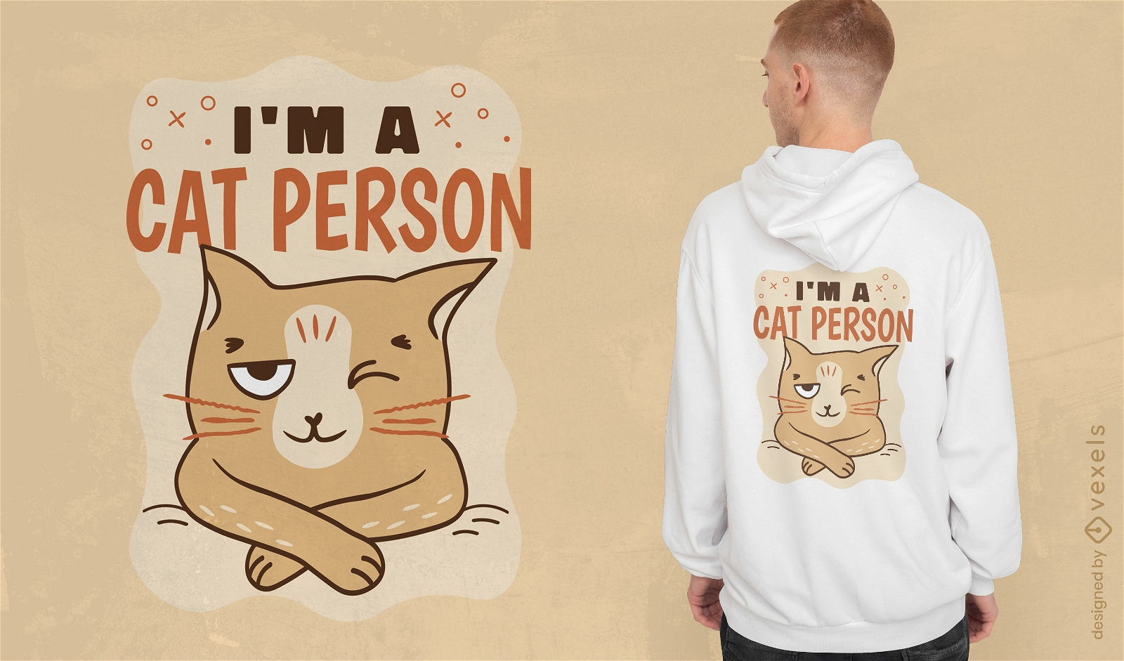 Katze-Person-Zitat-T-Shirt-Design