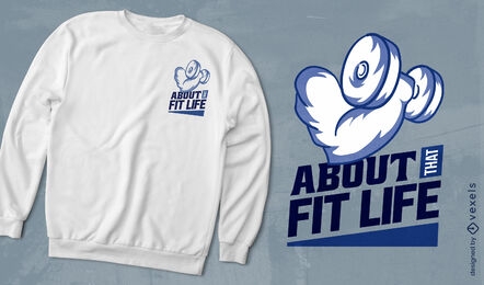 Fit life training t-shirt design