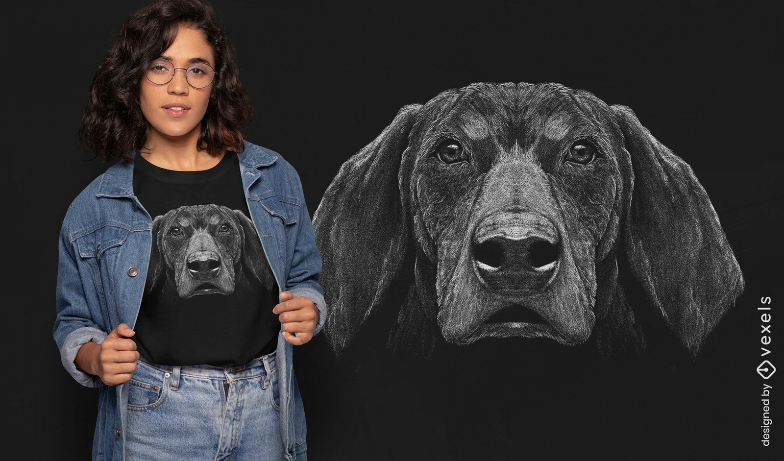 Diseño de camiseta de perro bluetick coonhound