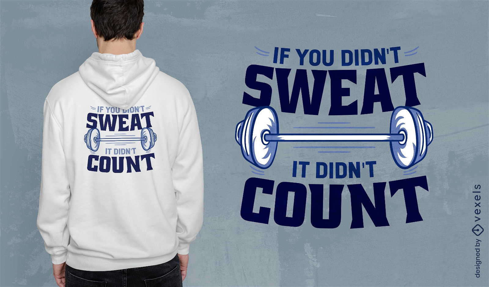 Sweat gym quote t-shirt design