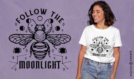 Diseño de camiseta mágica animal abeja.