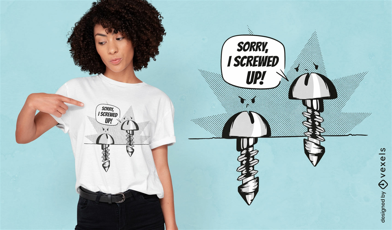 Funny screws pun t-shirt design
