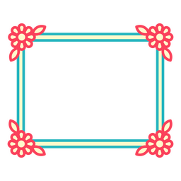 Floral Frame Embellishments PNG & SVG Design For T-Shirts