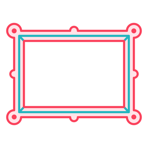 Geometric line frame PNG Design
