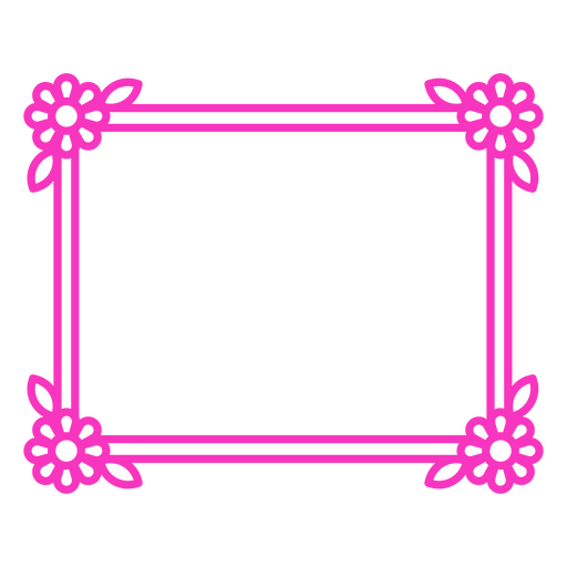 Bold and flowered frame frames PNG Design