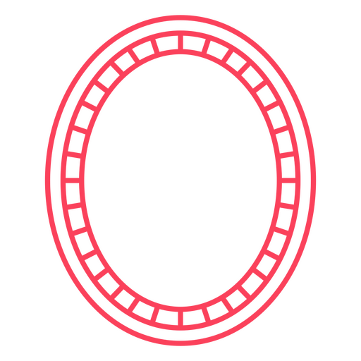 Einfache ovale Linienrahmen PNG-Design