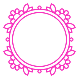 Zeitgenössische und florale Rahmenakzente PNG-Design