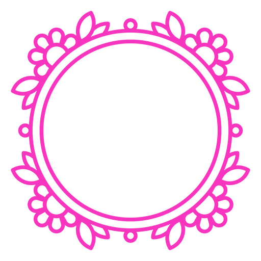Contemporary and floral frame accents PNG Design