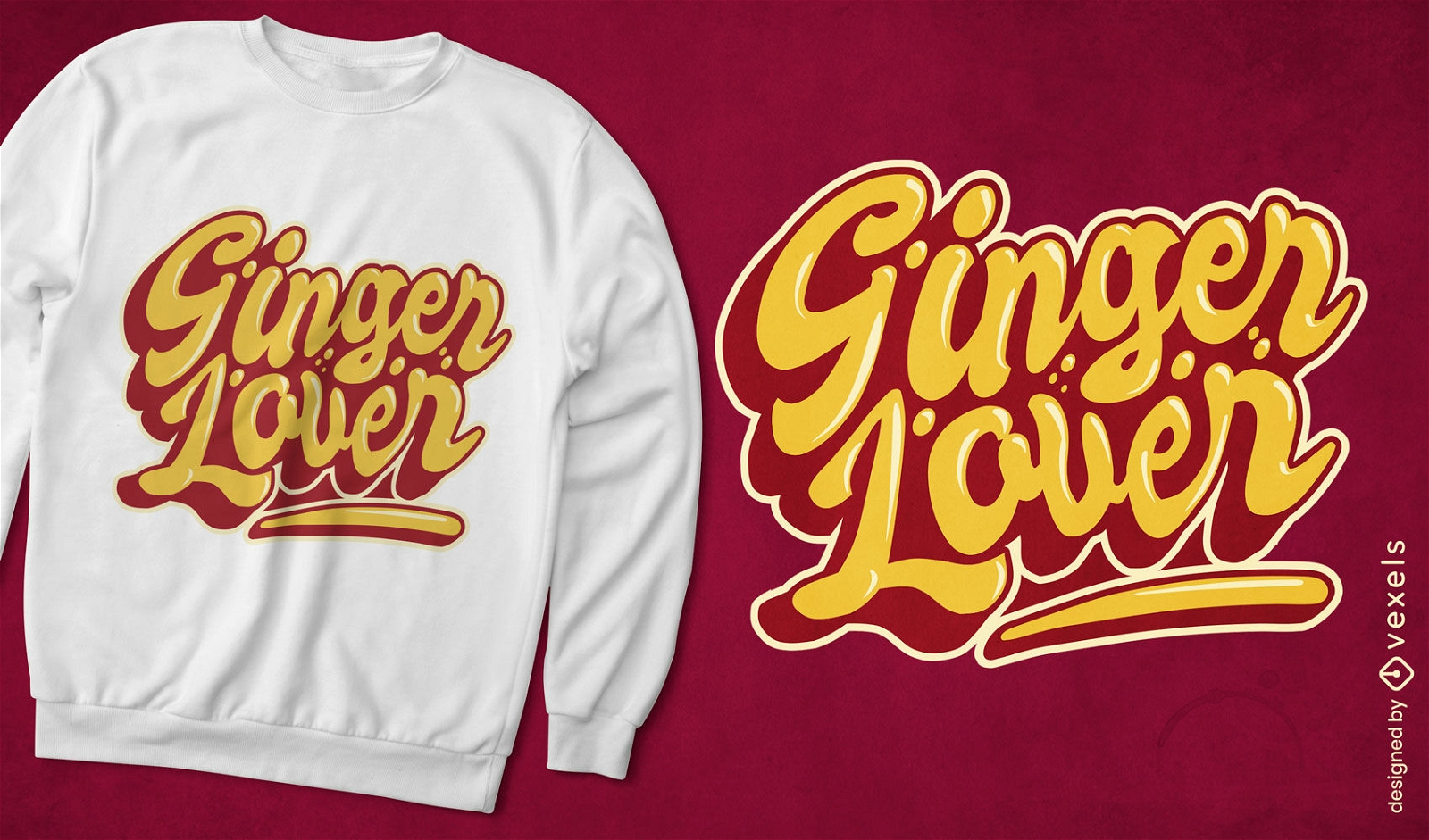 Ginger lover t-shirt design