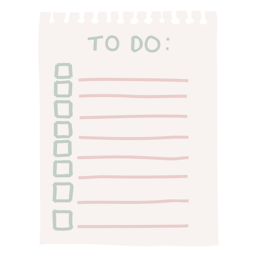 Papers and cardboard for to-do lists PNG Design
