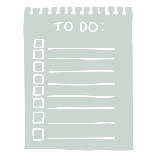 Papel y cartulina para notas y listas de tareas Diseño PNG