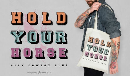 Pferde-Cowboy-Club-Einkaufstaschen-Design