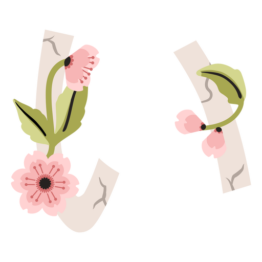 Guión de Sakura en bellas imágenes Diseño PNG